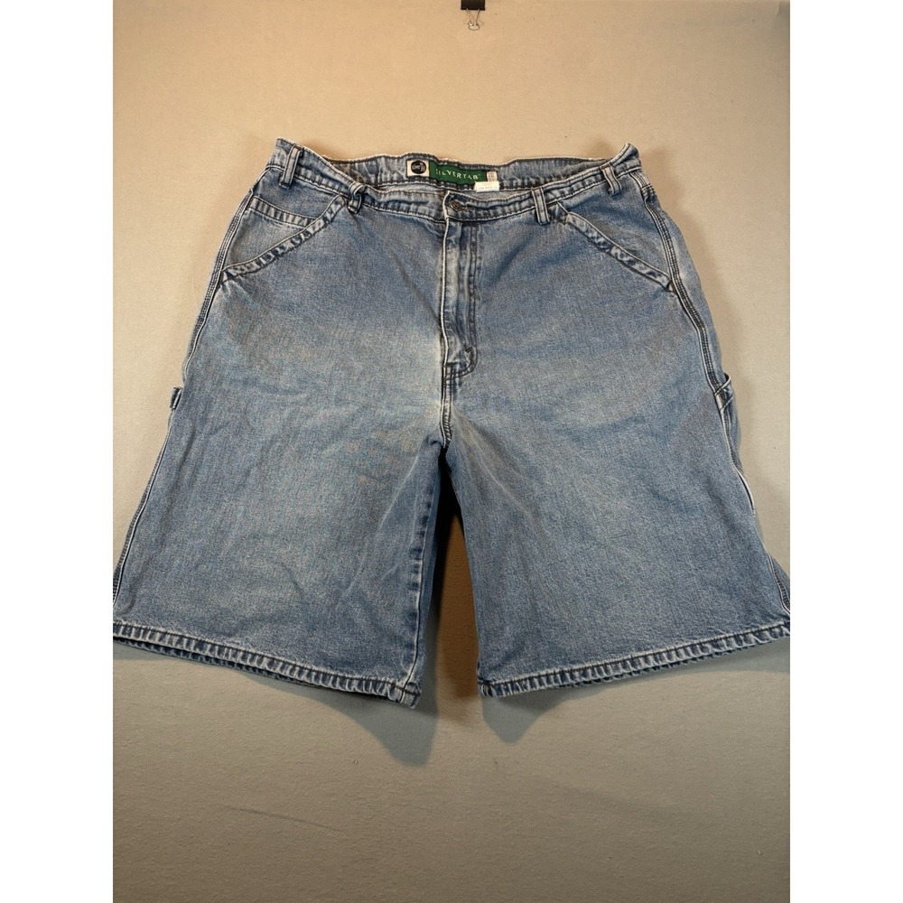 Vtg Y2K Levis SILVER TAB Mens Carpenter Shorts Cotton 38 Blue Denim
